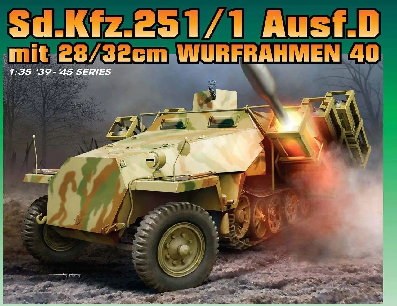 

DRAGON 1/35 6861 Sd.Kfz.251/1 Ausf.D mit 28/32cm Wurfrahmen 40 (Bonus:Engine)