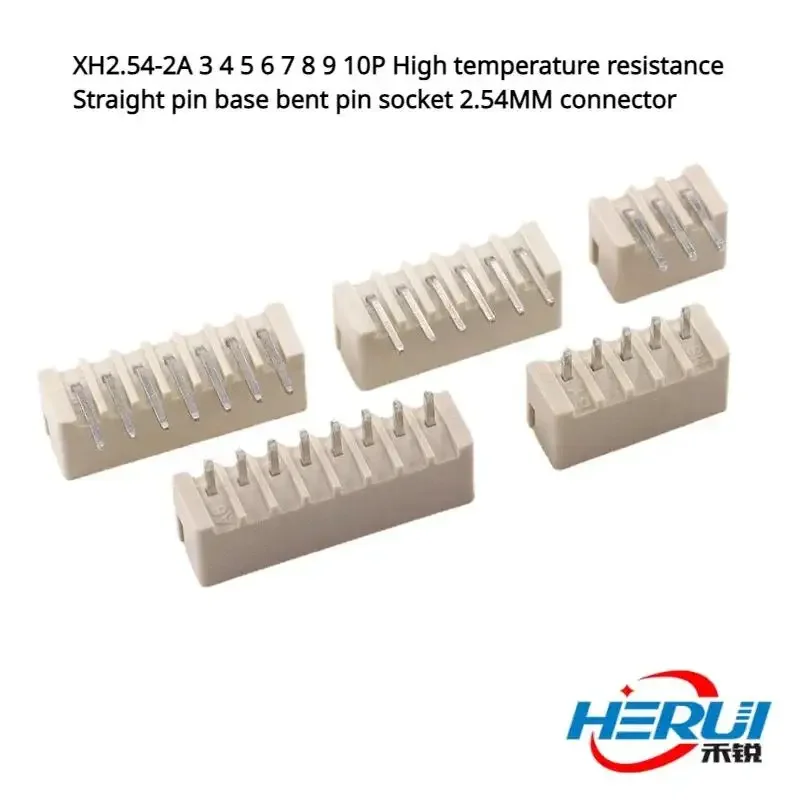 

XH2.54-2A 3 4 5 6 7 8 9 10P High temperature resistance Straight pin base bent pin socket 2.54MM connector