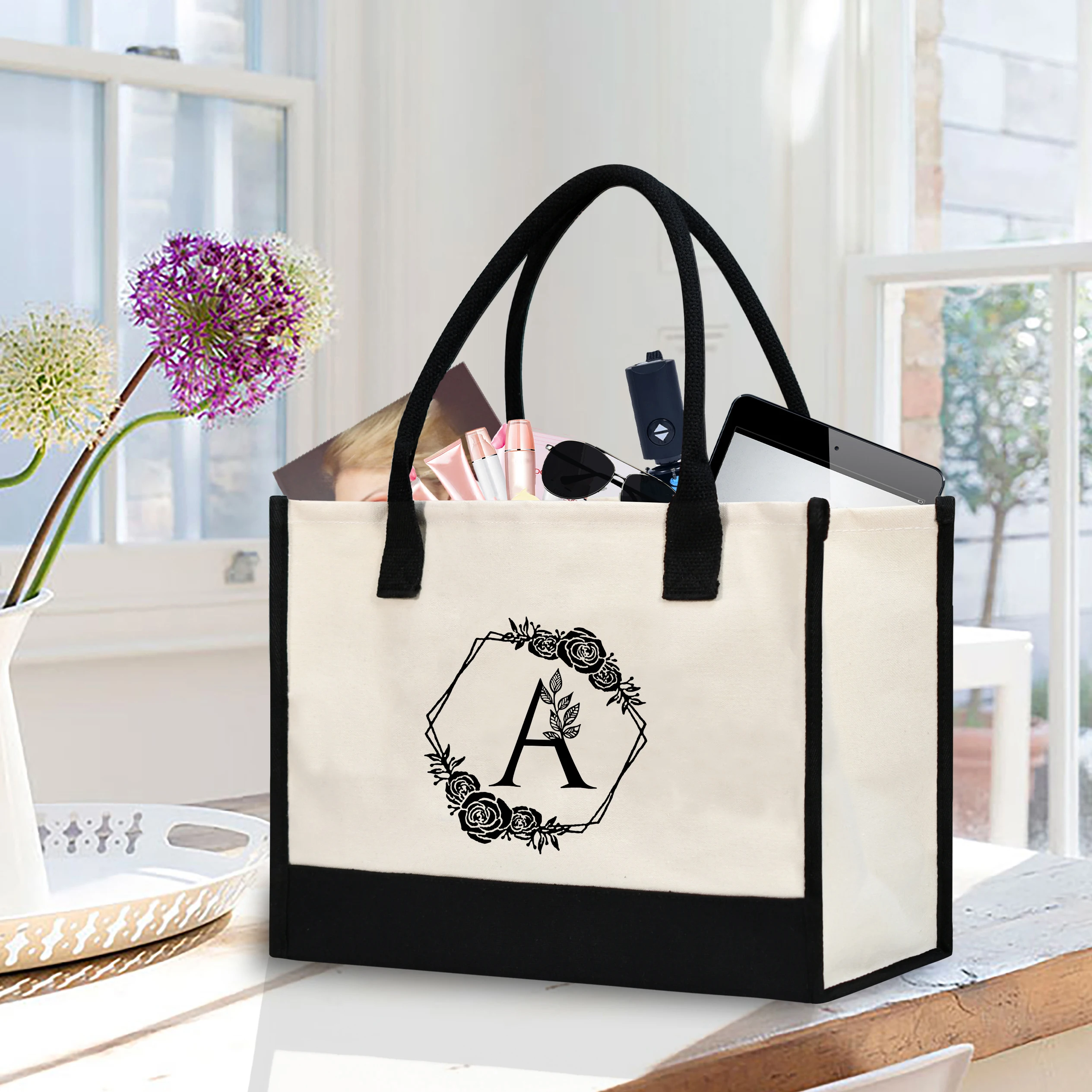 Tote bag shopping bag big capacity new design letters pattern suitable for men and women