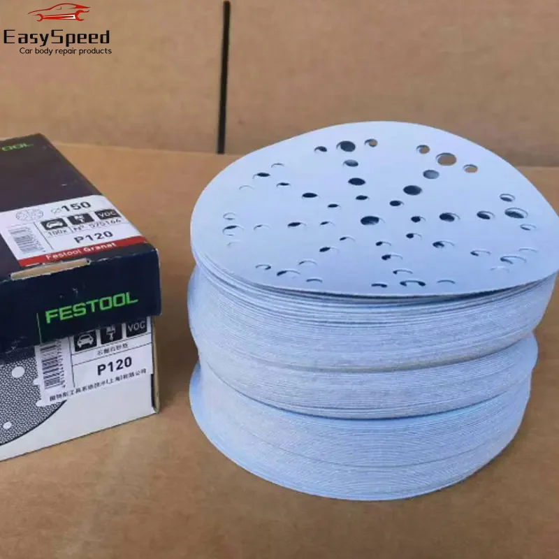 

50 шт. Festool Granat 150 мм шлифовальные круги многопылевая экстракция наждачная бумага абразивы для полировки и шлифования