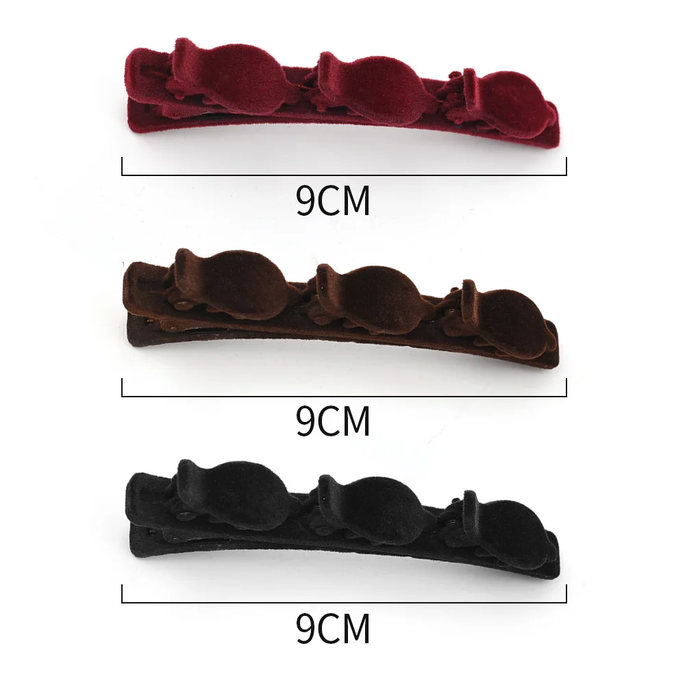 1-3pcs Flocking Hair Clip Hair Styling Side Bangs Hairpin Flock Pins Clip Broken Hair Holder Barrettes Barrette Hair Accessories