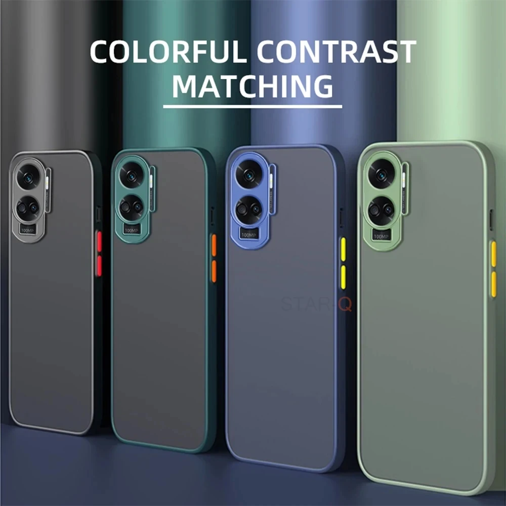 Honor50 Honor70 Matte Translucent Hard Case For Huawei Honor 90 Lite 50 70 5g Shockproof Silicone Frosted Back Cover 90lite