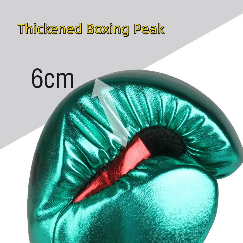 6/8/10/12oz Boxing Gloves Metal Style MMA Muay Thai Free Fighting Sparring Training Boxing Gloves Adult Children\'S Gym Gloves