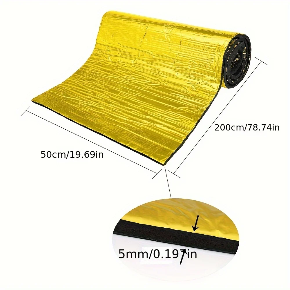 Automotive thermal and acoustic insulation foam aluminum foil self-adhesive thermal and acoustic insulation pads car hood acoust
