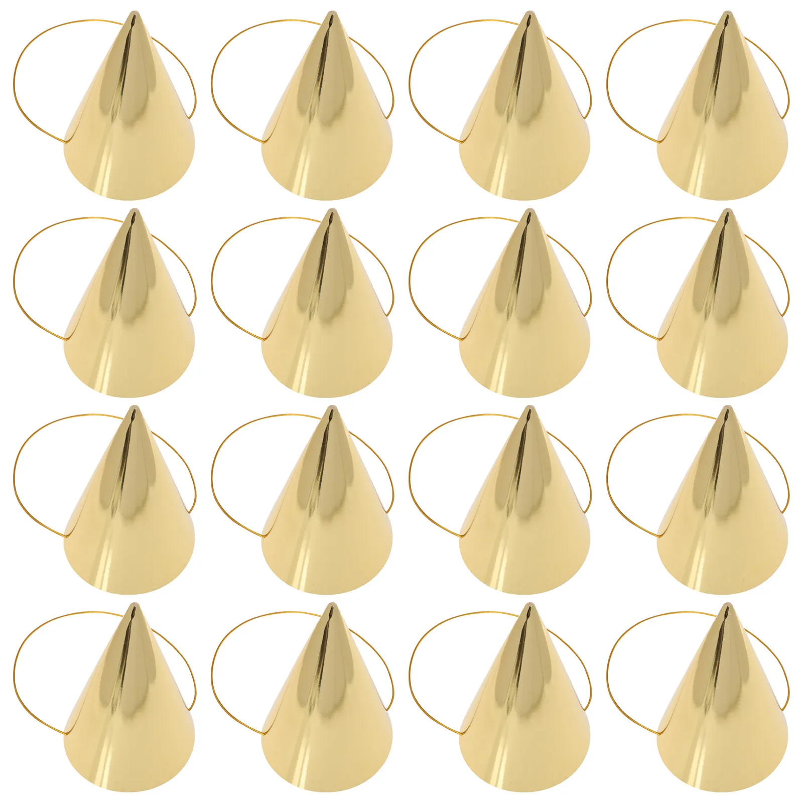 16Pcs Birthday Cone Hats Party Headwear Baby Shower Bridal Wedding Celebration Kids Toddler Photo Props