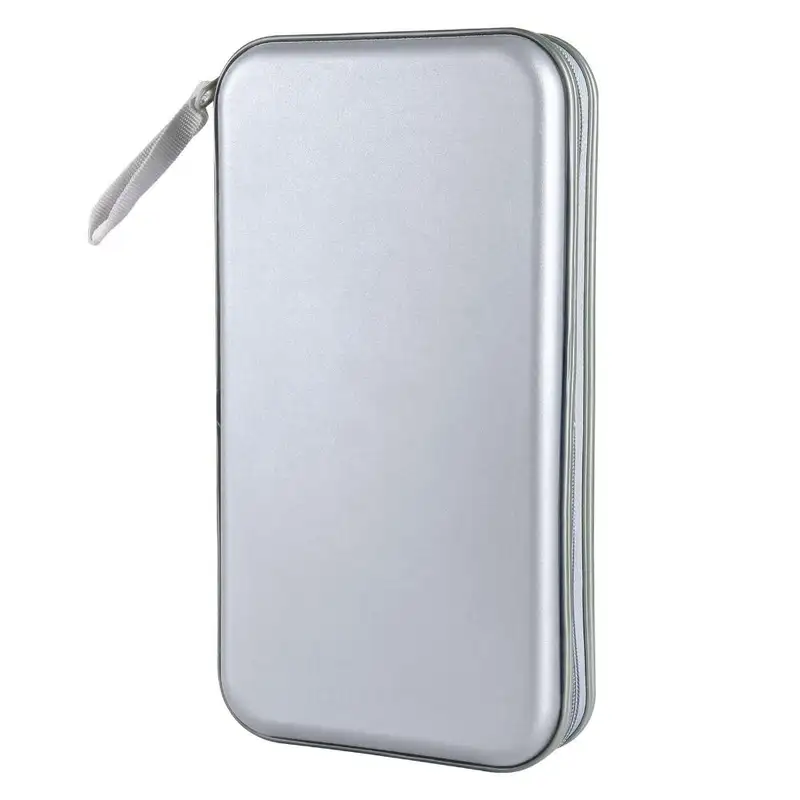 Media Storage Box 80 Capacity CD Case Holder Hard Plastic Storage DVD Case Zipper Portable CD Case Wallet CD/DVD Album - Image 17