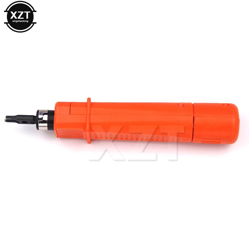 Network RJ45 RJ11 Cable Crimper Wire Cut Off Impact Punch Down Tool Impact Punch Down Insert & Cut Cable Termination Tool