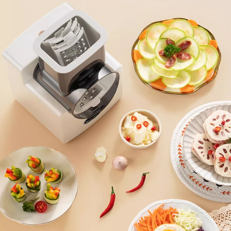 Kitchen vegetable slicer, multifunctional wireless charging electric vegetable slicer, fully automatic potato slicing and shredd