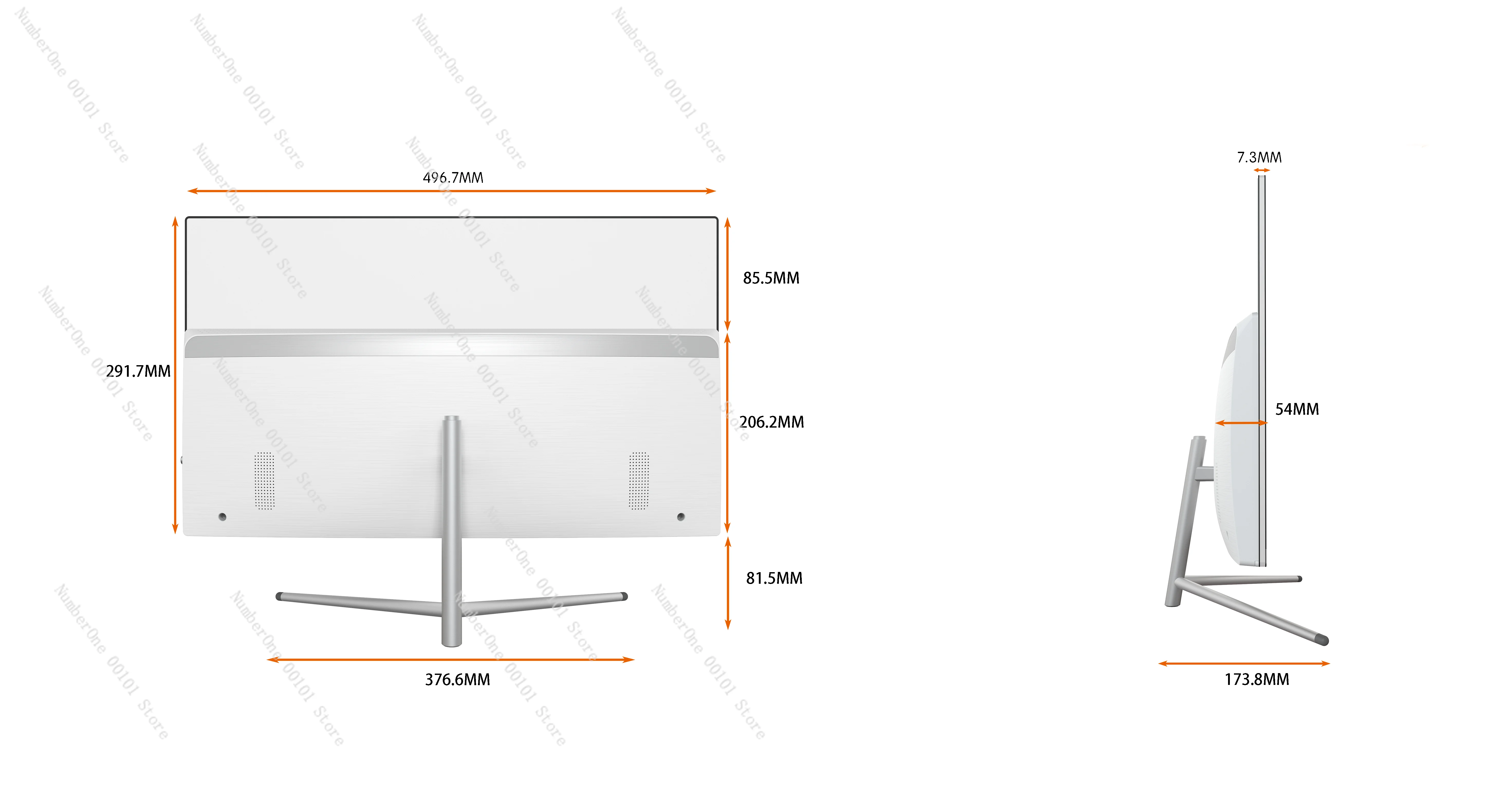 كمبيوتر مكتبي Aio مقاس 23.8 بوصة Core i5 DDR4 8g كاميرا عالية الوضوح Win10 كمبيوتر مكتبي