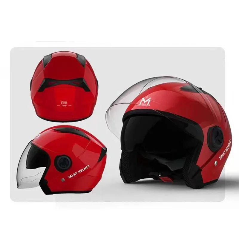 3C 3/4 Helmet  Electric Motorcycle Head Open Face Helmet Electricvehicle Safety Locomotive Helmet Casco Capacete