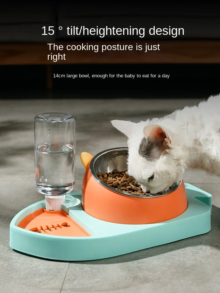 Cat Bowl Food Bowl Drinking Water Protection Cervical Cat Food Bowl Cat Food Dispenser Gatos Productos Para Mascotas Pet