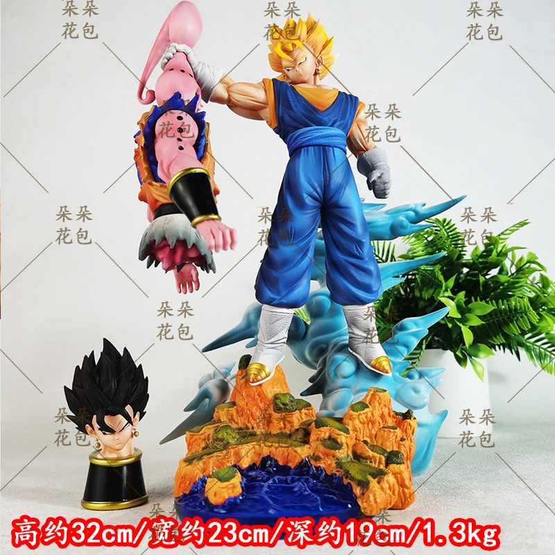

Dragon Ball Z Anime Figurine Scene Model Collectible Cartoon Toy Gift Beat Buu Action Figure Display Item Secondary Dimension