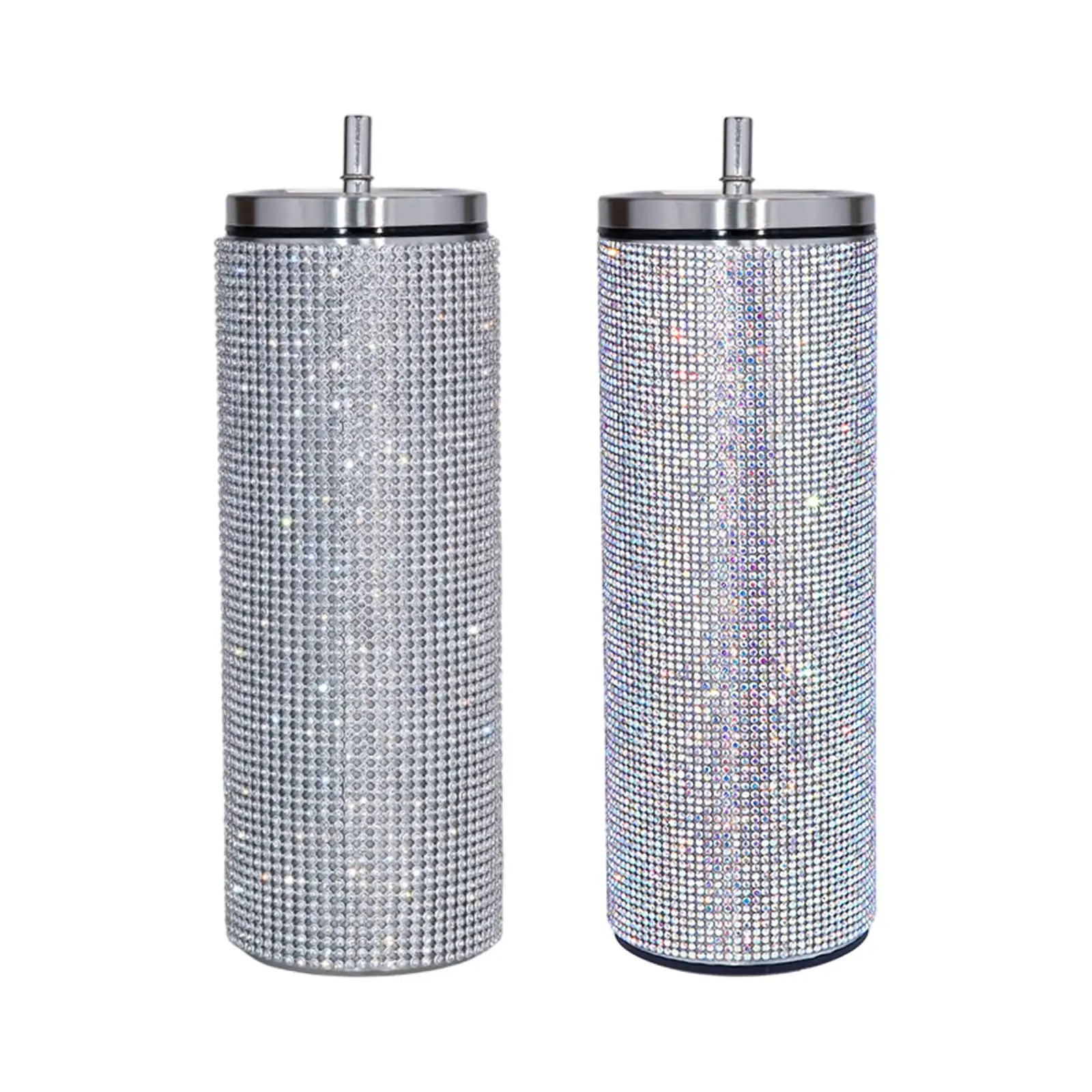 Rhinestone Glitter Water Bottle Tumblers Rustproof 20oz Shining for Office