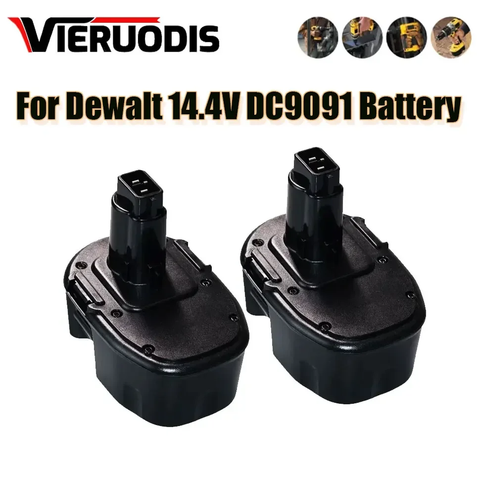 

14.4V 9800mAh for Dewalt Ni-MH Replacement Battery 14.4V DC9091 DC9094 DW9091 DE9091 DE9092 14.4 Volt Cordless Power Tools