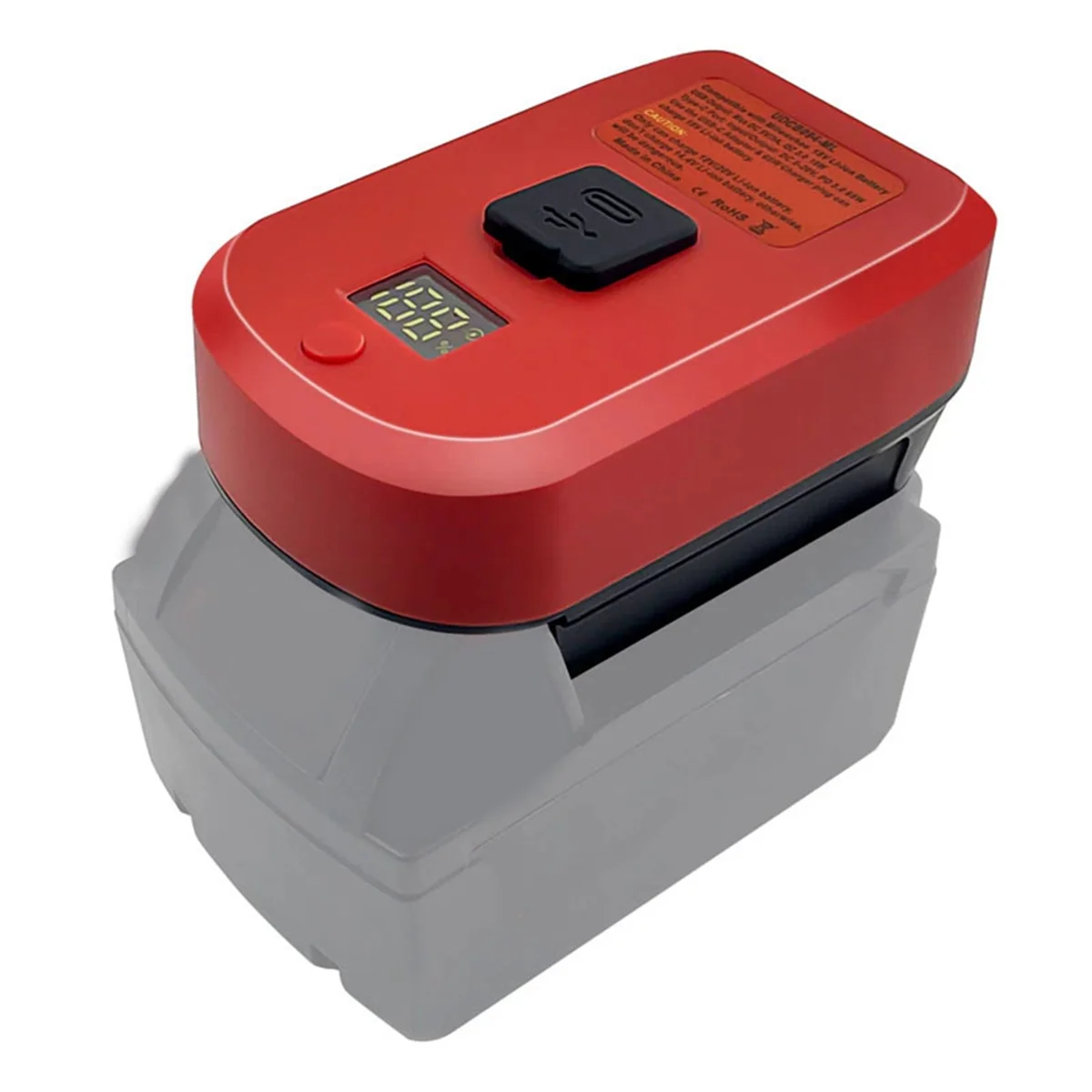 

65W Adapter Charger for Milwaukee 18V Li-Ion Battery with Type-C Port and USB Port Reverse USB Charge Adapter Converter DY