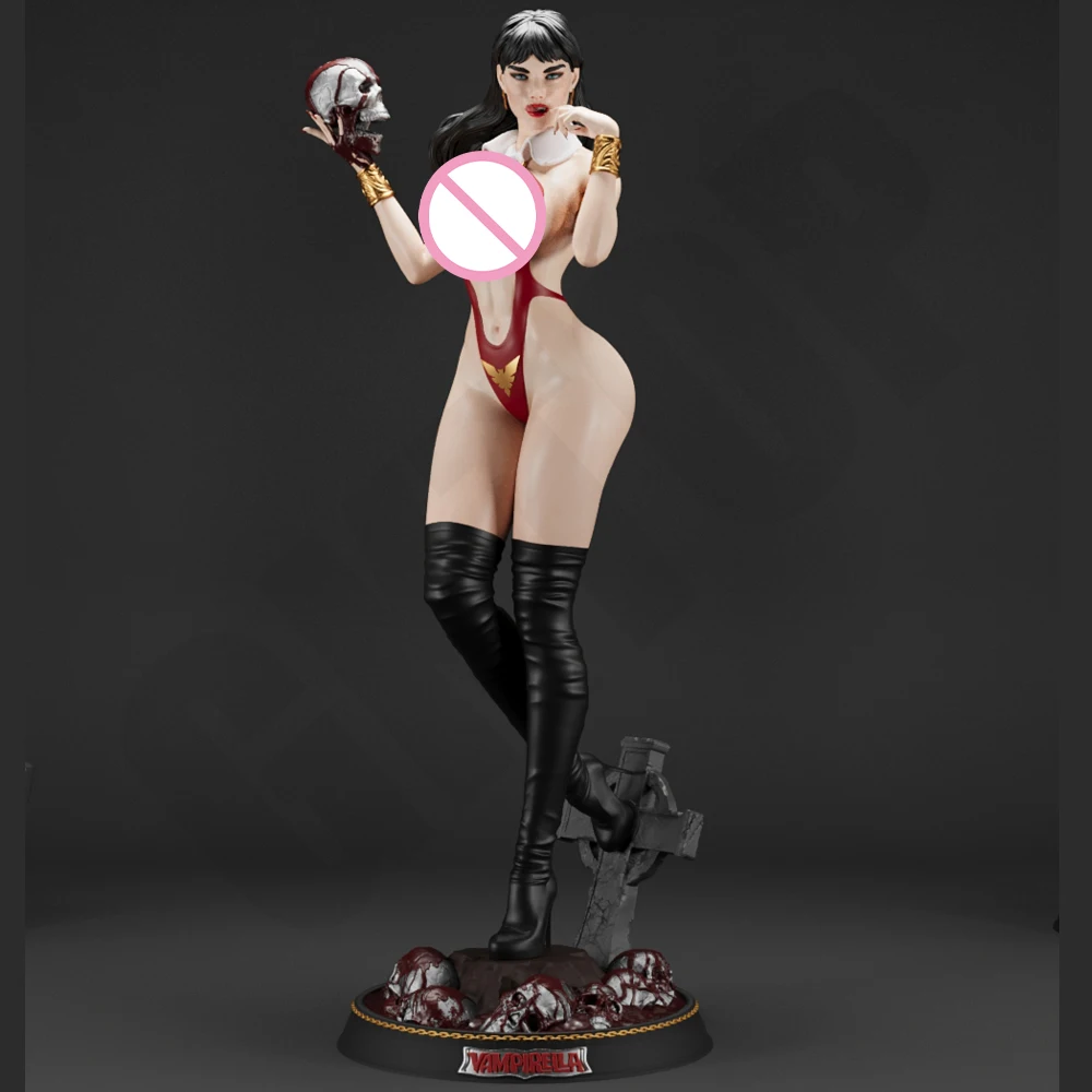 

1/24 Vampirella Sexy Lady 3D Print Fantasy Unassembled Resin Model Figure Toy Miniature Reduction Statue Unpainted Grey Effigy