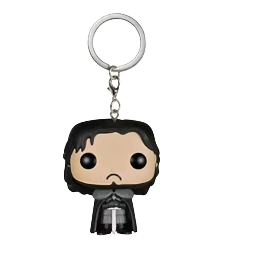 New Arrival  Pocket Keychain Official Game of Jon Snow Throne Characters Action Figure Collectible Toys For Child Gifts