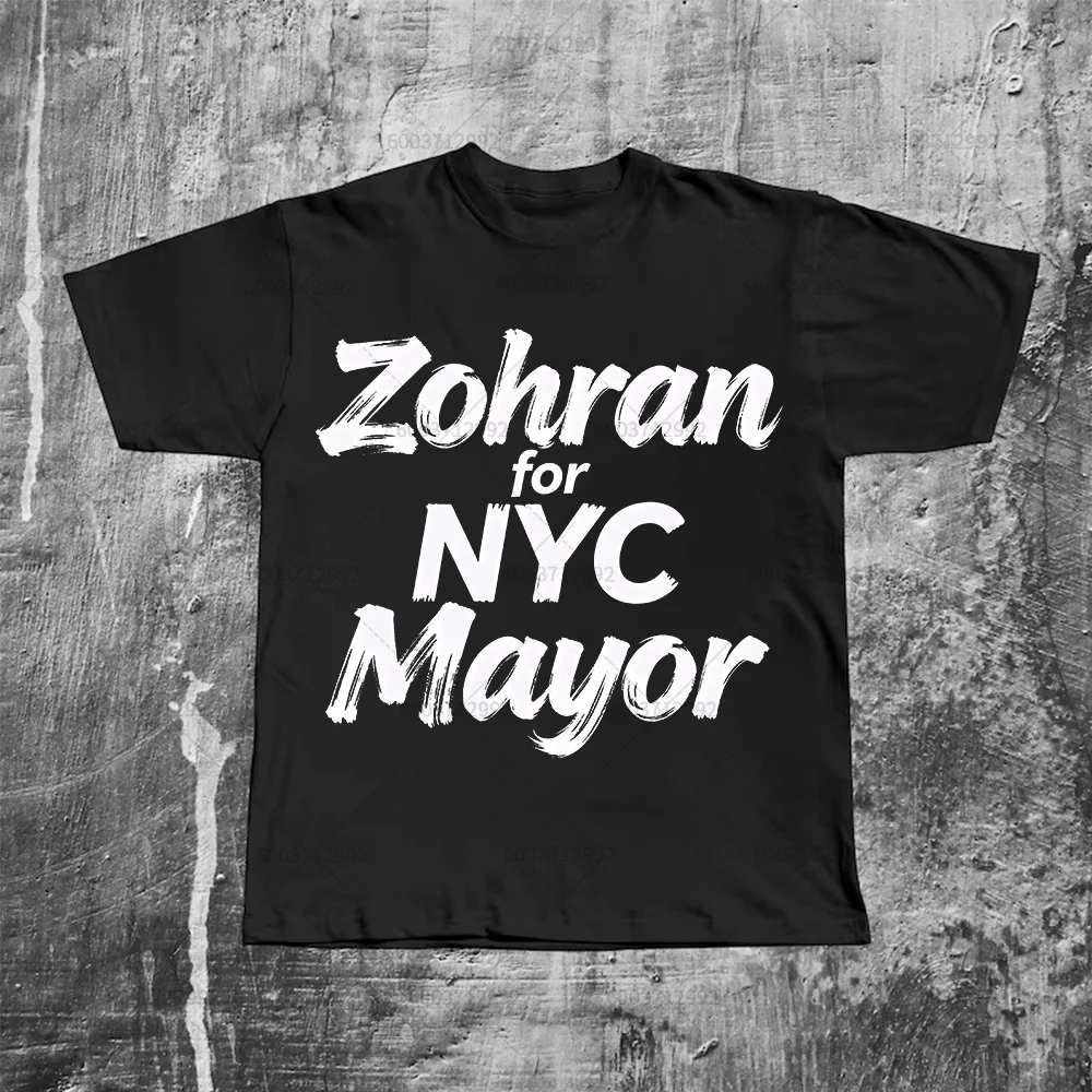 تي شيرت رجالي ملابس الشارع الشهير Zohran لمدينة نيويورك مايور مضحك ميمي خمر قصيرة الأكمام تي شيرت المرأة كبيرة الحجم Harajuku س الرقبة الهيب هوب للجنسين