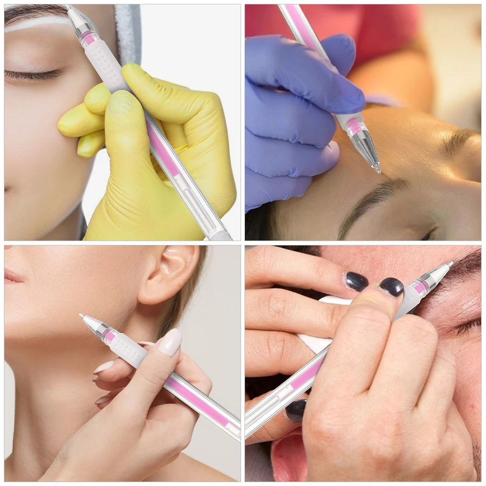 1 مجموعة مقاوم للماء قلم تحديد الجمال للبشرة الوشم تحديد المواقع الاستنسل أقلام تحديد الجسم الدائم الحاجب بطانة أداة رسم الوجه