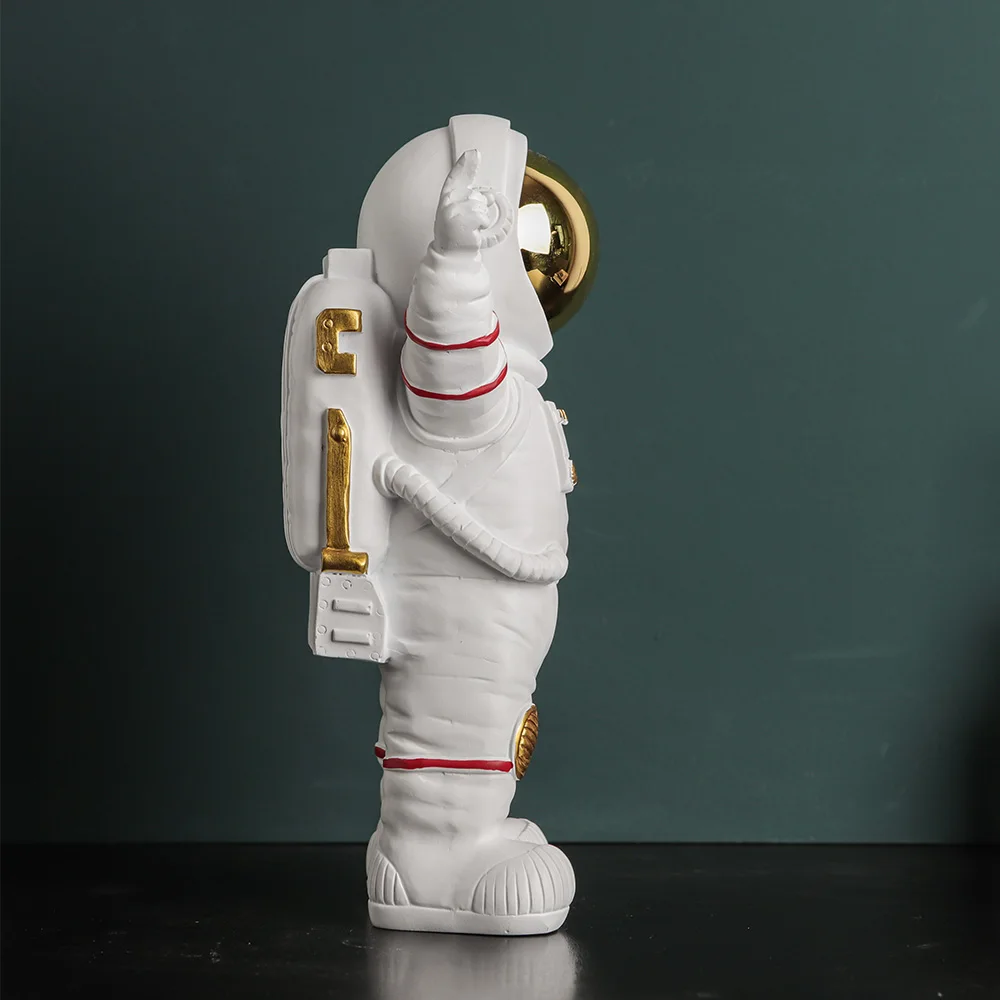 Popular Astronaut Figurines Success Gesture Spaceman Figures,Electroplated golden Mask Astronauts For Home Decor, Creative Gifts