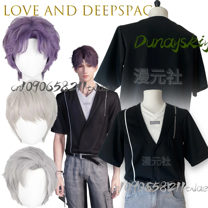 

‌ ‌ ‌ ‌ Love And Deepspace Zayne Caleb Rafayel Xavier Косплей Костюм Повседневная универсальная футболка с короткими рукавами в стиле аниме женская прямой крой