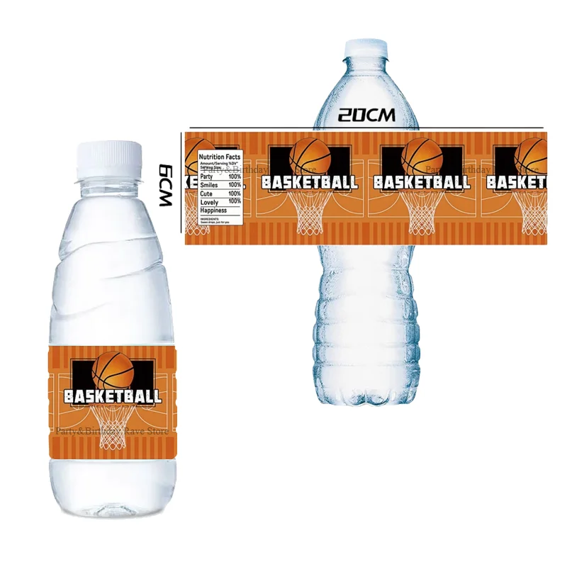 Basketball Birthday Party Decorations Bottle Labels for Shower Boys Kids Children Basketball Birthday Favors Accessories