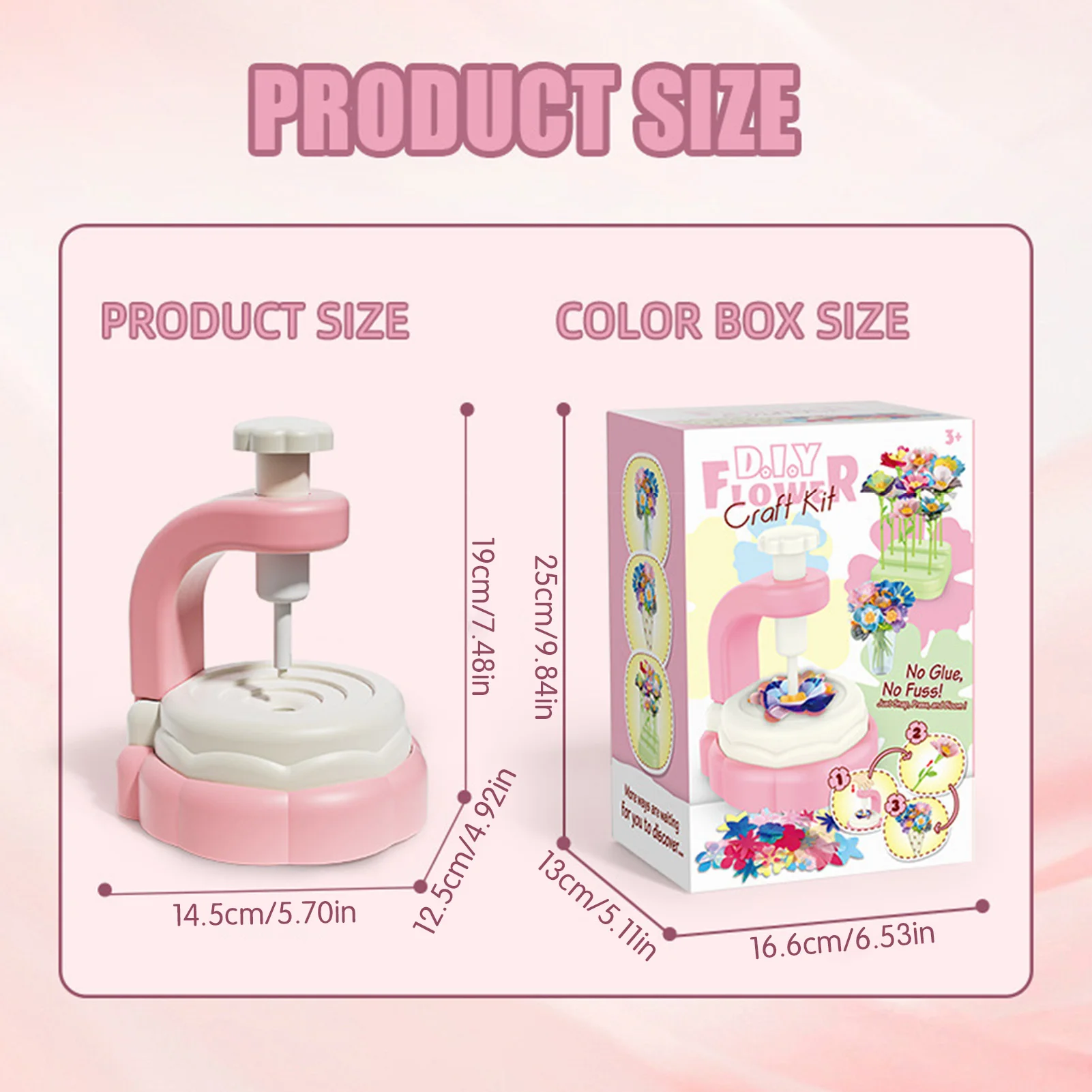 Kit de manualidades DIY para niños, ramo de flores artificiales, regalo de cumpleaños, juego de manualidades de flores hechas a mano con herramientas