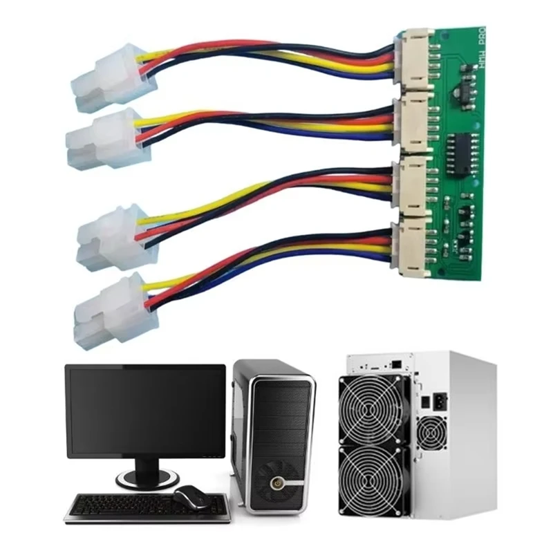 

12 В 4-в-1 квадратные 4-контактные симуляторы вентилятора, эмуляторы для S21 S19kpro T21 KS5 KS5pro, вентилятор, спойфер, думмер