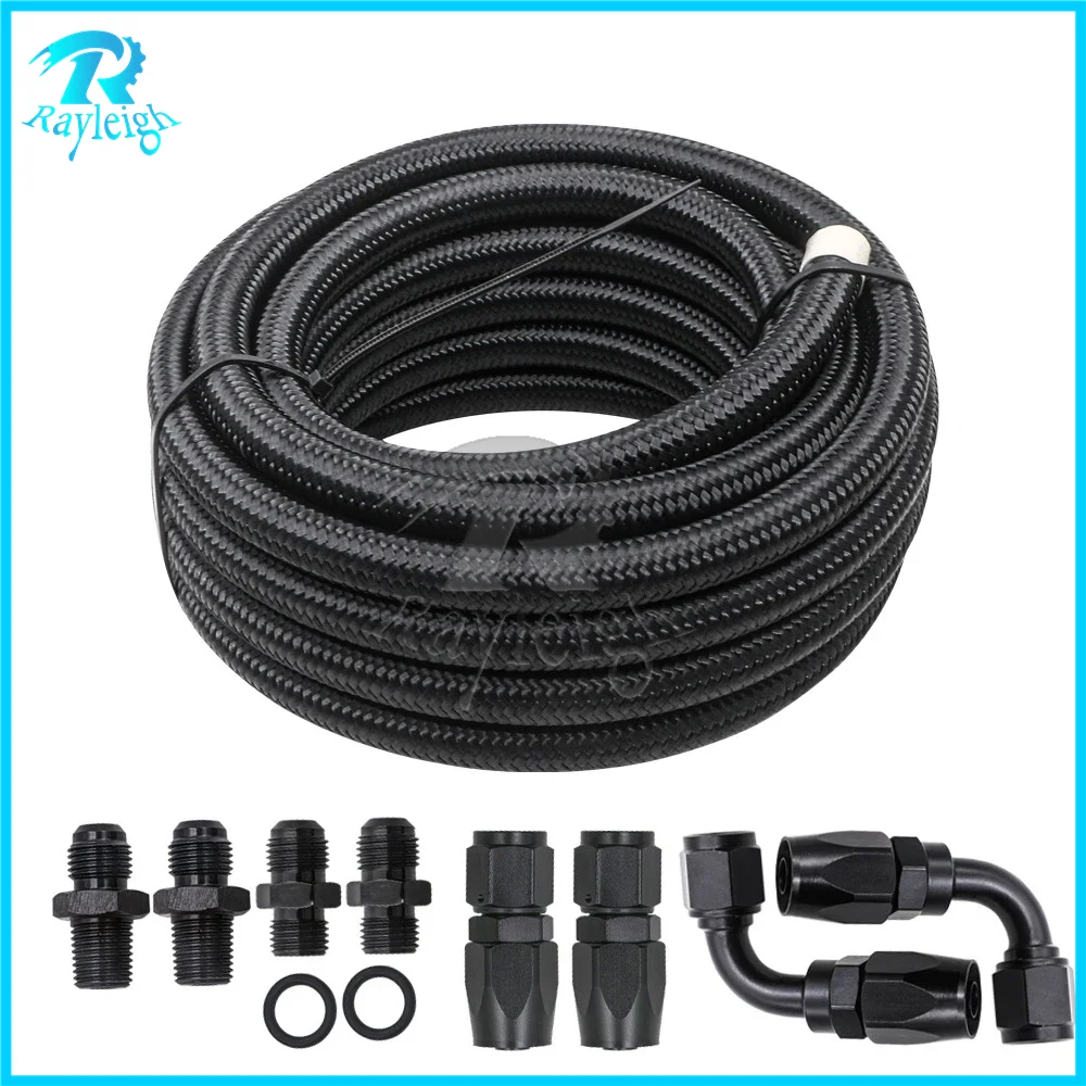 

Brand new For 4L60E 4L65E Automatic Transmission Cooler Line Kit Black 6AN Steel Braided