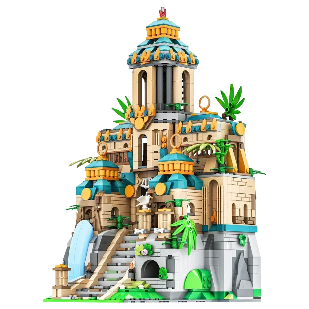 

EKbricks MOC The Lost Temple Medieval Castle Bricks Model Famous Street View The Lost Temple Building Blocks Toys For Gift