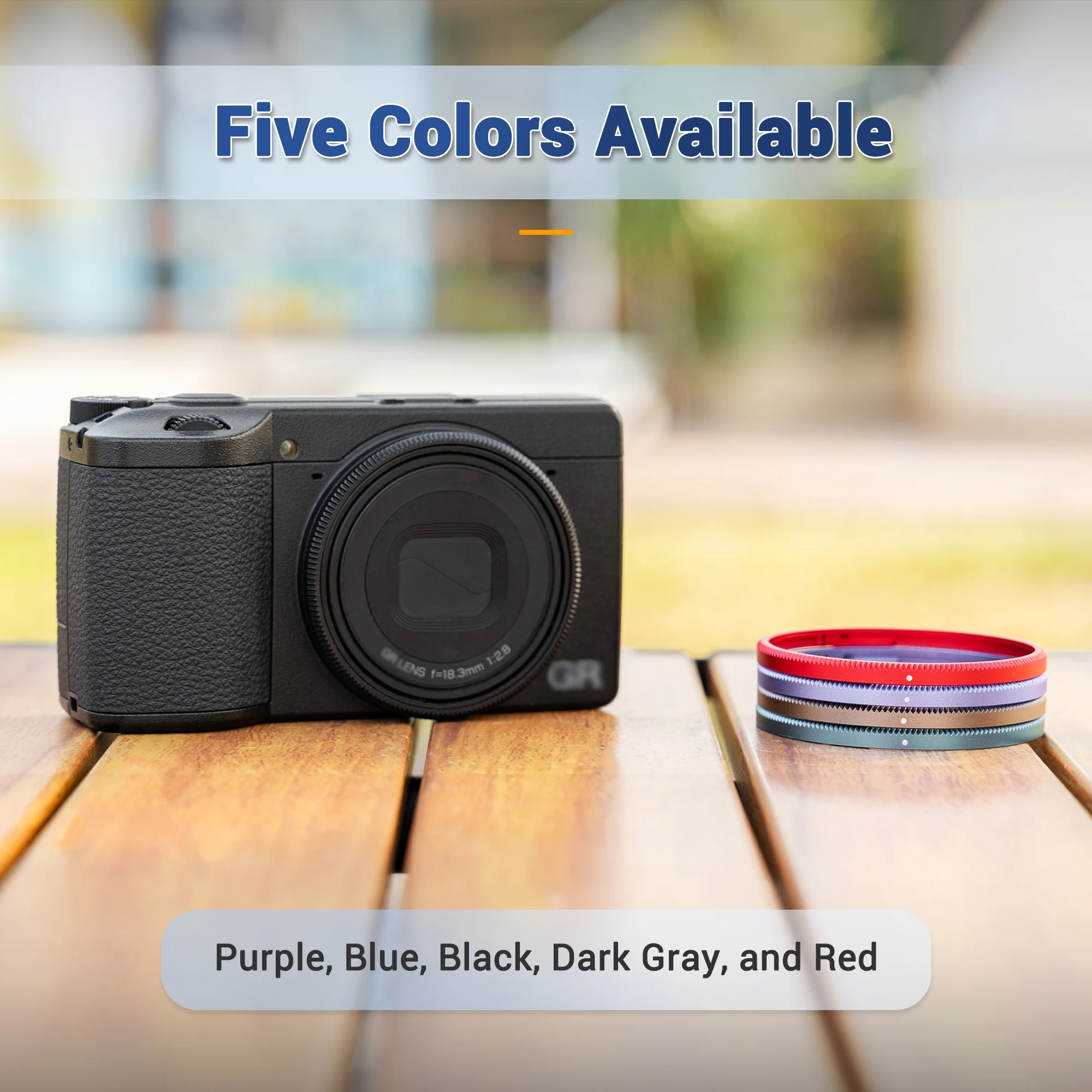 JJC Metal Lens Decoration Ring For Ricoh GR IV GRIV GR4 Replaces GN-3 Lens Decoration Lens Ring Ricoh GR IV Camera Accessories