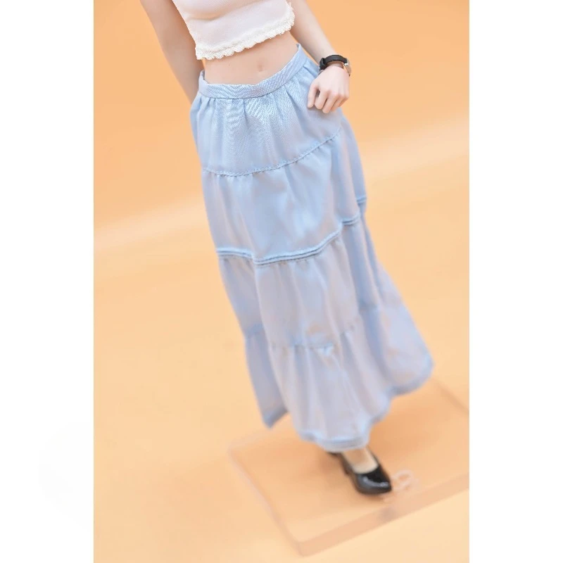 

1/6 Scale Female Soldier Spring Summer Style Sexy Cute High Waist Hanging Cake Long Dress Model for 12" S42 Action Figures Body