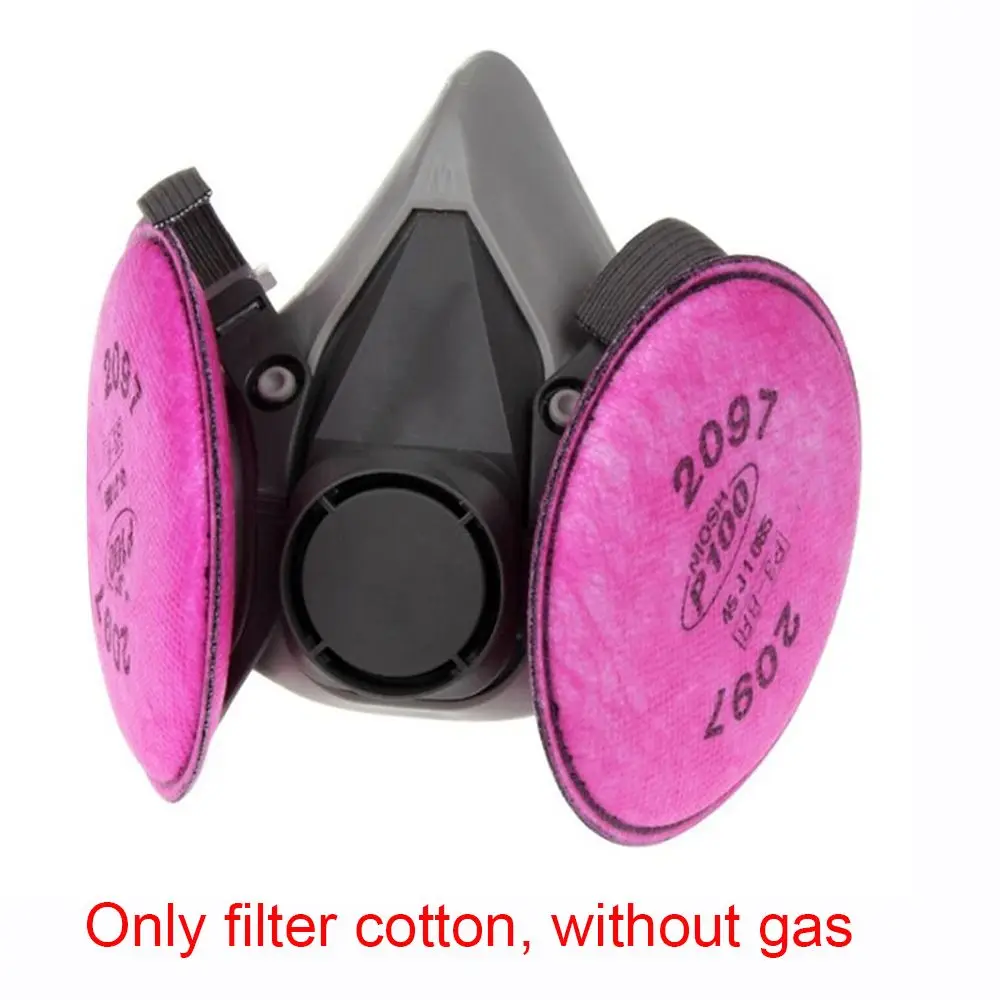 4Pcs 2097/2091 Gas Mask P100 Filter Cotton Anti Glass Fiber Industry Particulate Particles Oilproof Dust Cover Durable Filter