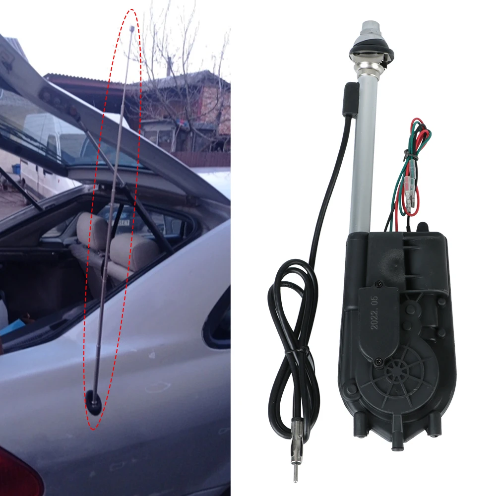 12V Car Radio Antenna Electric Automatic Telescopic Exterior Vehicle Aerials Accessories For Audio AM FM Transmitter Universal