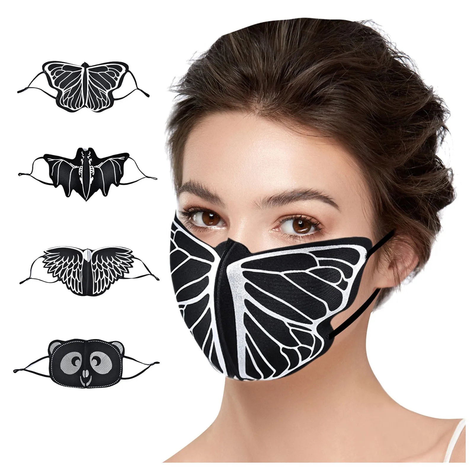 1 Pc Adult Reusable Washable Windproof Mask Fashionable Animal Printed Breathable Mask Pressure-Free Mask For Long-Term Wear