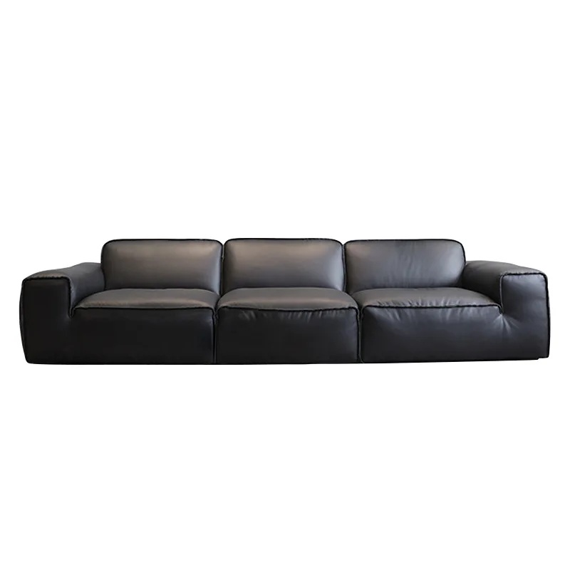 

Minimalist wabi-sabi leather sofa