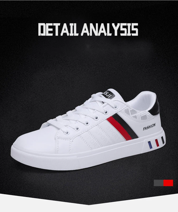 Herren-Herbst-Freizeitsneaker, Skate-Schuhe mit Streifendesign, Bieten Guten Komfort, Atmungsaktiv und Bequem – Detail 5