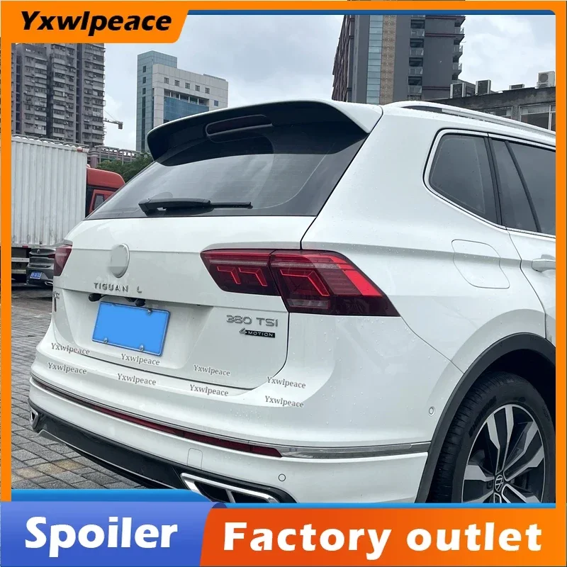 For VW Volkswagen Tiguan L 2017 2018 2019 2020 2021 2022 Spoiler ABS Plastic Primer Color Rear Roof Spoiler Trunk Wing