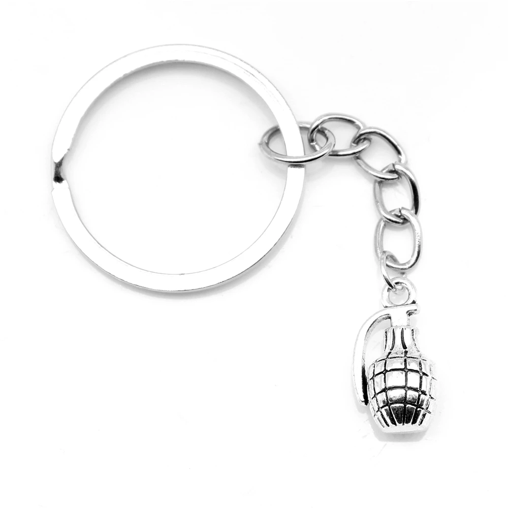 1 Piece Hand Grenade Friends Keyring Man Jewelri 10x17mm