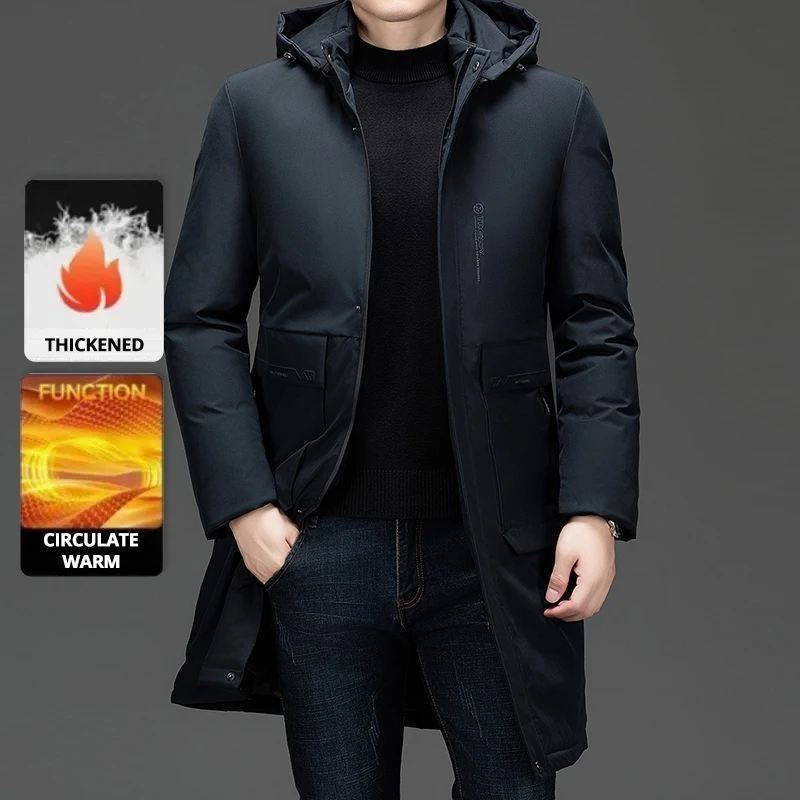 الراقية طويلة رشاقته الشتاء العلامة التجارية الجديدة عارضة الأزياء مقنعين سترة سترة الثقيلة سترة واقية في الهواء الطلق يندبروف معاطف ملابس خارجية