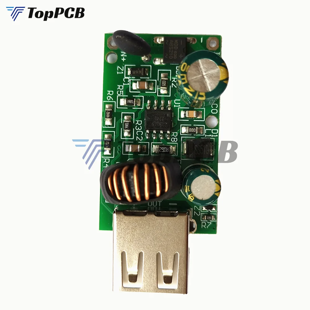 12V 24V 48V 60V 72V DC-DC Step Down Buck Converter 5V 2A USB Charging Board Module for Car Mobile Phone Power Supply Charger