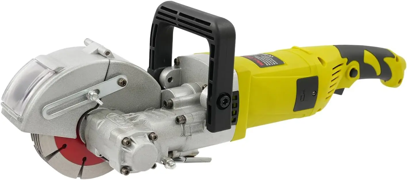 Wall Chaser Concrete Cutter 4000W Electric Concrete Cutting Saw with 5 Blades and Dust-Resistant Design, 6500RPM, Max Groove Depth and Width 1.18