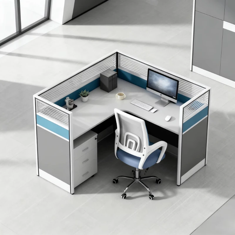 

Modern Durable Commercial Workstation Desk Partition Panel High Quality Bluewood