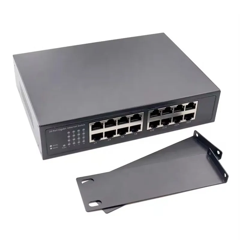 16 Full Gigabit Unmanaged Ethernet Switches 1000Mbps Uplink OEM VLAN Metal Shell Network Switch