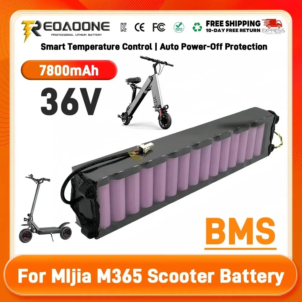 

‌36V 7800mAh 18650 Lithium Battery Pack 10S3P with Communication Interface for Xiaomi M365 Scooter - NE1003-H Cell Design
