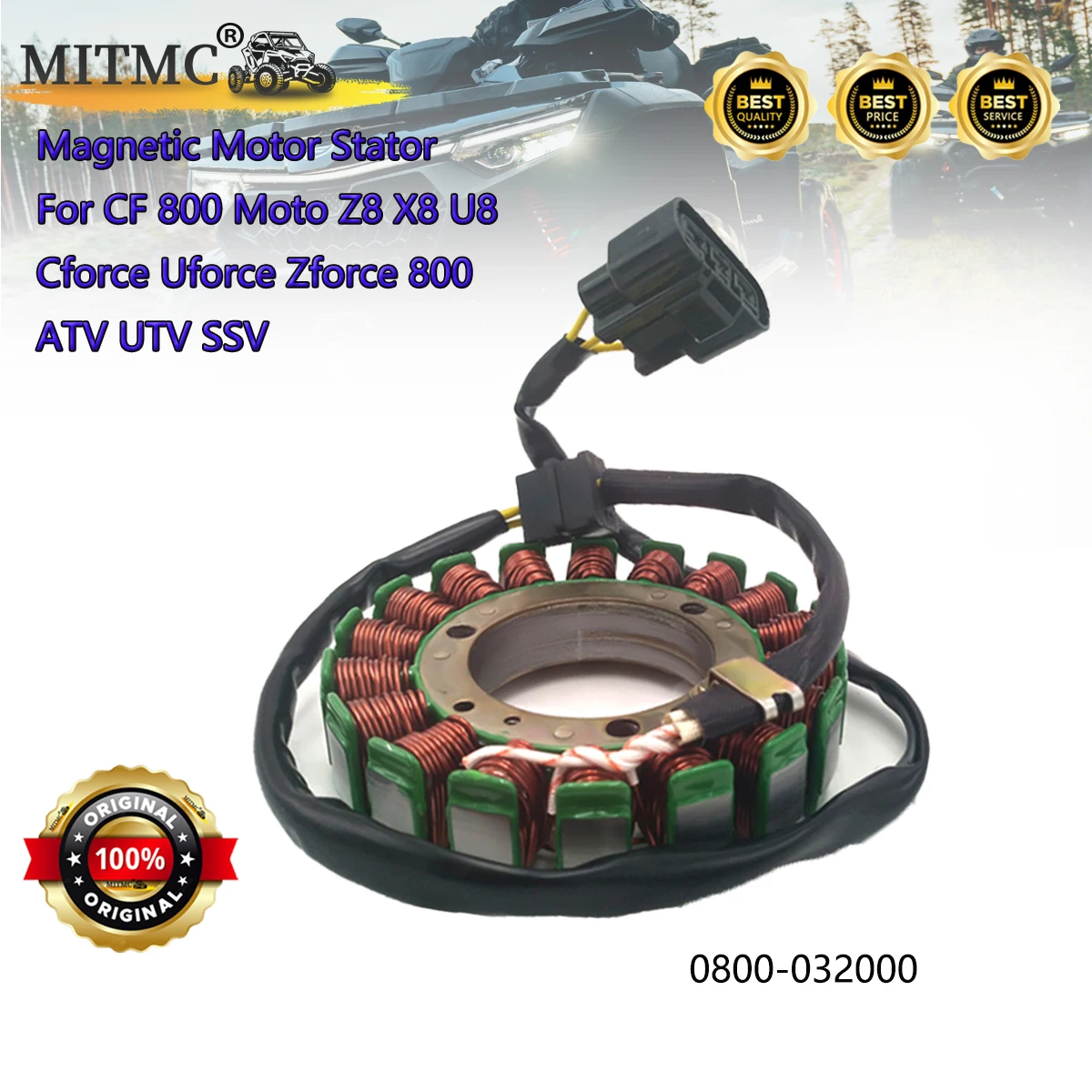 

Magnetic Motor Stator For CF 800 Moto Z8 X8 U8 800CC Magneto 18 Coils Cforce Uforce Zforce ATV UTV SSV Repair Parts 0800-032000