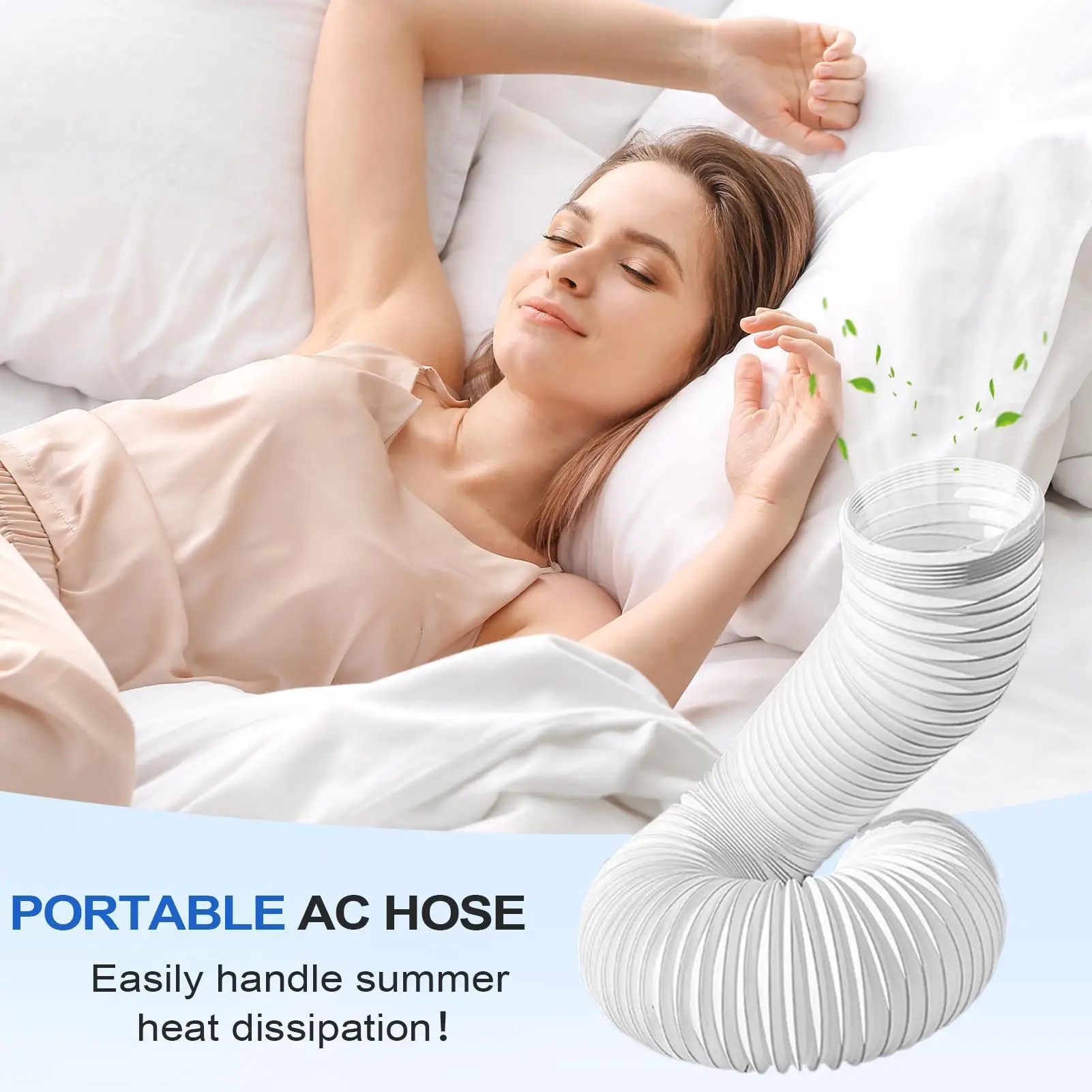1.5m Universal Flexible Conditioner Exhaust Hose Tube Replacement Parts for Mobile Air Conditioning Exhaust Vent Pipe