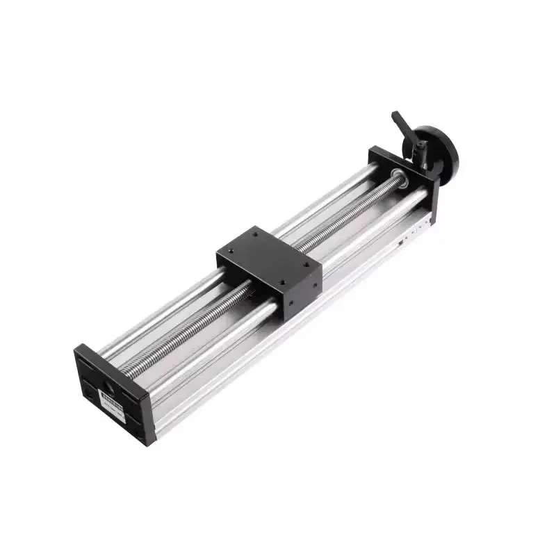 Linear Guide Manual Sliding Table 100-500MM Stroke Ballscrew SFU1204 Handwheel Double Optical Axis CNC Table Saw 3D Printer XY