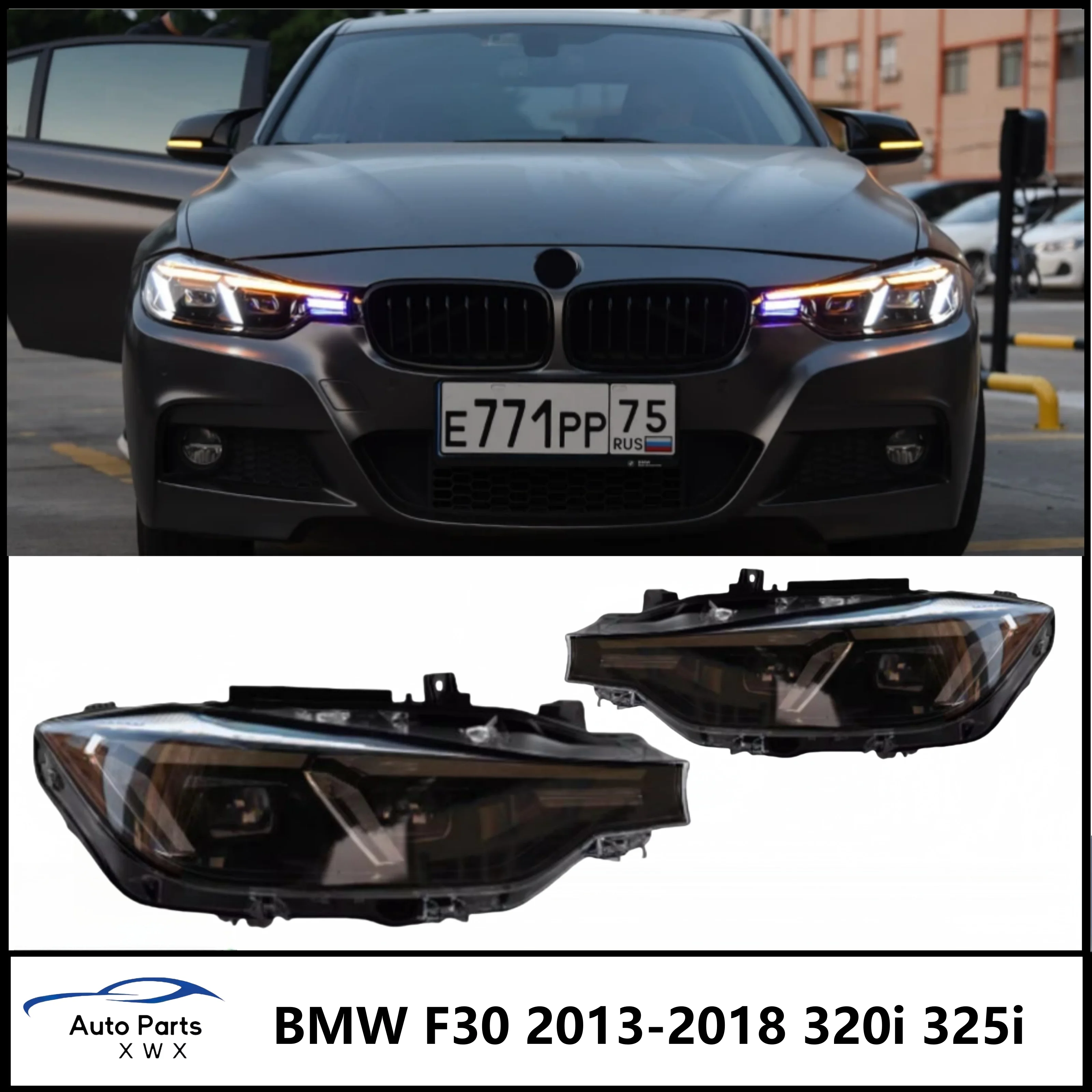 New Arrival Car Lights for BMW F30 LED Headlight Projector Lens 2013-2018 320i 325i DRL Laser Style Automotive Accessories