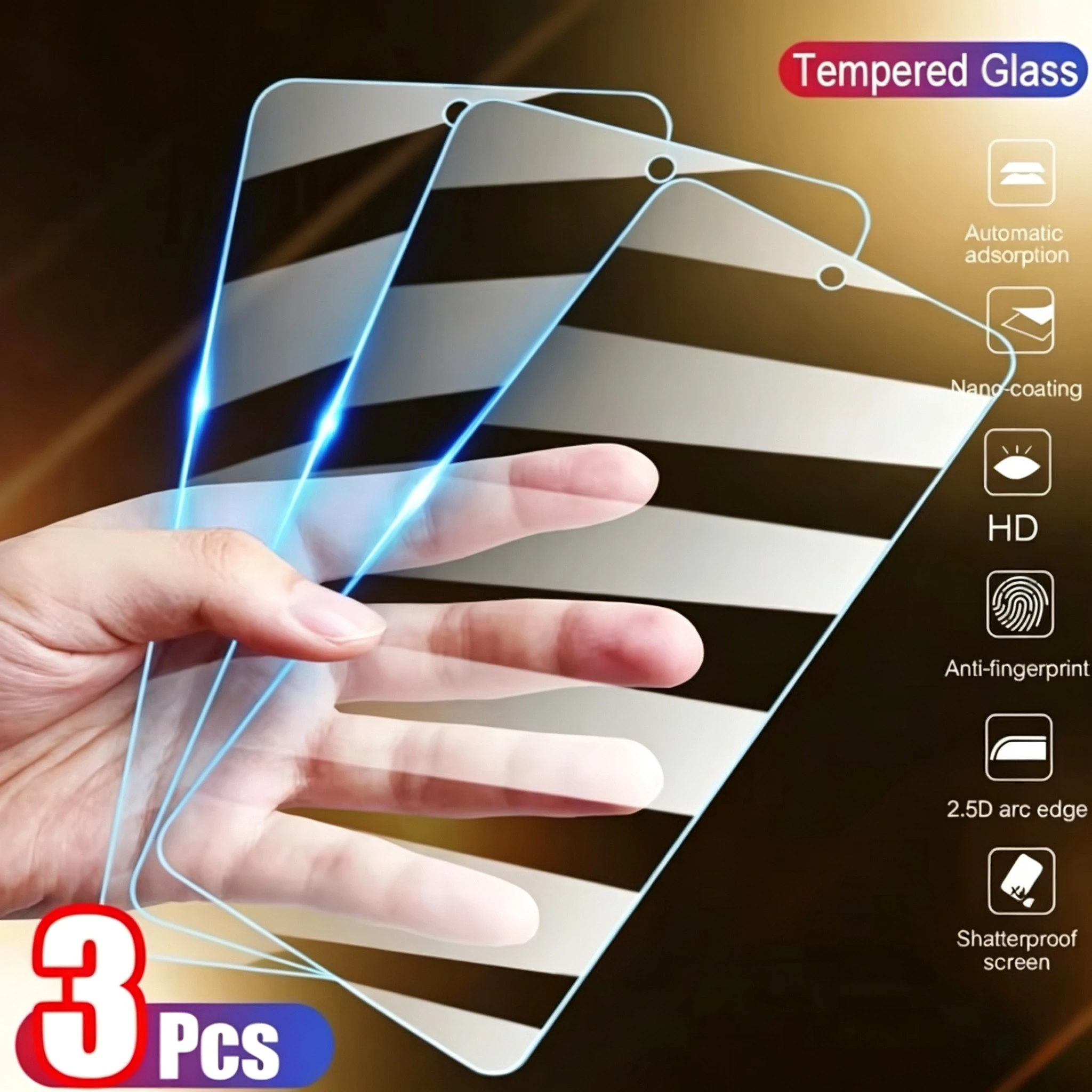 3 Stück Panzerglas für Poco X8 Pro Max F8 Pro F8 Ultra Displayschutzfolie für Poco F7 Pro F7 Ultra Vollschutzfolie